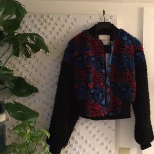 Kenzo x H&M Faux Fur Printed Cropped Bomber